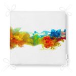 Renli Duman Temalı Modern Fermuarlı Sandalye Minderi Realhomes