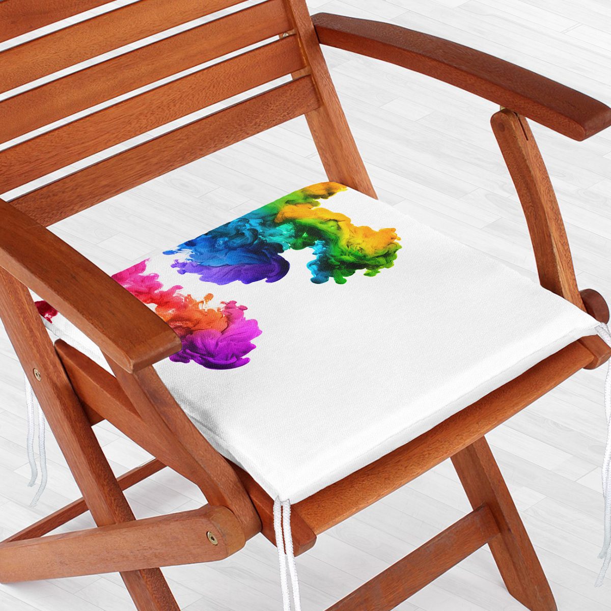 Renli Duman Dijital Baskılı Modern Fermuarlı Sandalye Minderi Realhomes