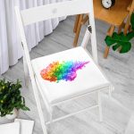 Renli Duman Motifli Modern Fermuarlı Sandalye Minderi Realhomes