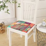 Halı Desenli Dekoratif Fermuarlı Sandalye Minderi Realhomes