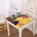 Müzik Temalı Soyut Kadın Motifli Fermuarlı Sandalye Minderi Realhomes