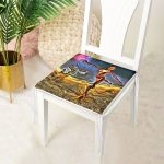 Altın Varaklı Ağaç Kadın Motifli Dekoratif Fermuarlı Sandalye Minderi Realhomes