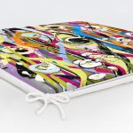 Rengarenk Ogea Motifli Özel Tasarımlı Fermuarlı Sandalye Minderi Realhomes