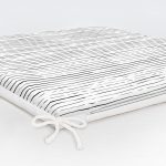 Modern Siyah Beyaz Çizgi Motifli Dekoratif Fermuarlı Sandalye Minderi Realhomes