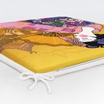 Turuncu Zeminci Modern Japon Women Tasarımlı Dijital Baskılı Fermuarlı Sandalye Minderi Realhomes