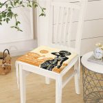 Etnik Desen Zeminli Afrika Kadın Motifli Dekoratif Fermuarlı Sandalye Minderi Realhomes