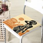 Etnik Desen Zeminli Afrika Kadın Motifli Dekoratif Fermuarlı Sandalye Minderi Realhomes