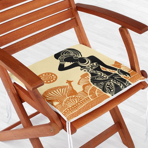 Güneş Ay Yıldızlı Dekoratif Pofuduk Sandalye Minderi Realhomes