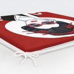 Gözlüklü Cool Japon Kadın Desenli Fermuarlı Sandalye Minderi Realhomes