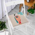 Realhomes Dijital Baskılı Özel Tasarım Dekoratif Modern Fermuarlı Sandalye Minderi Realhomes