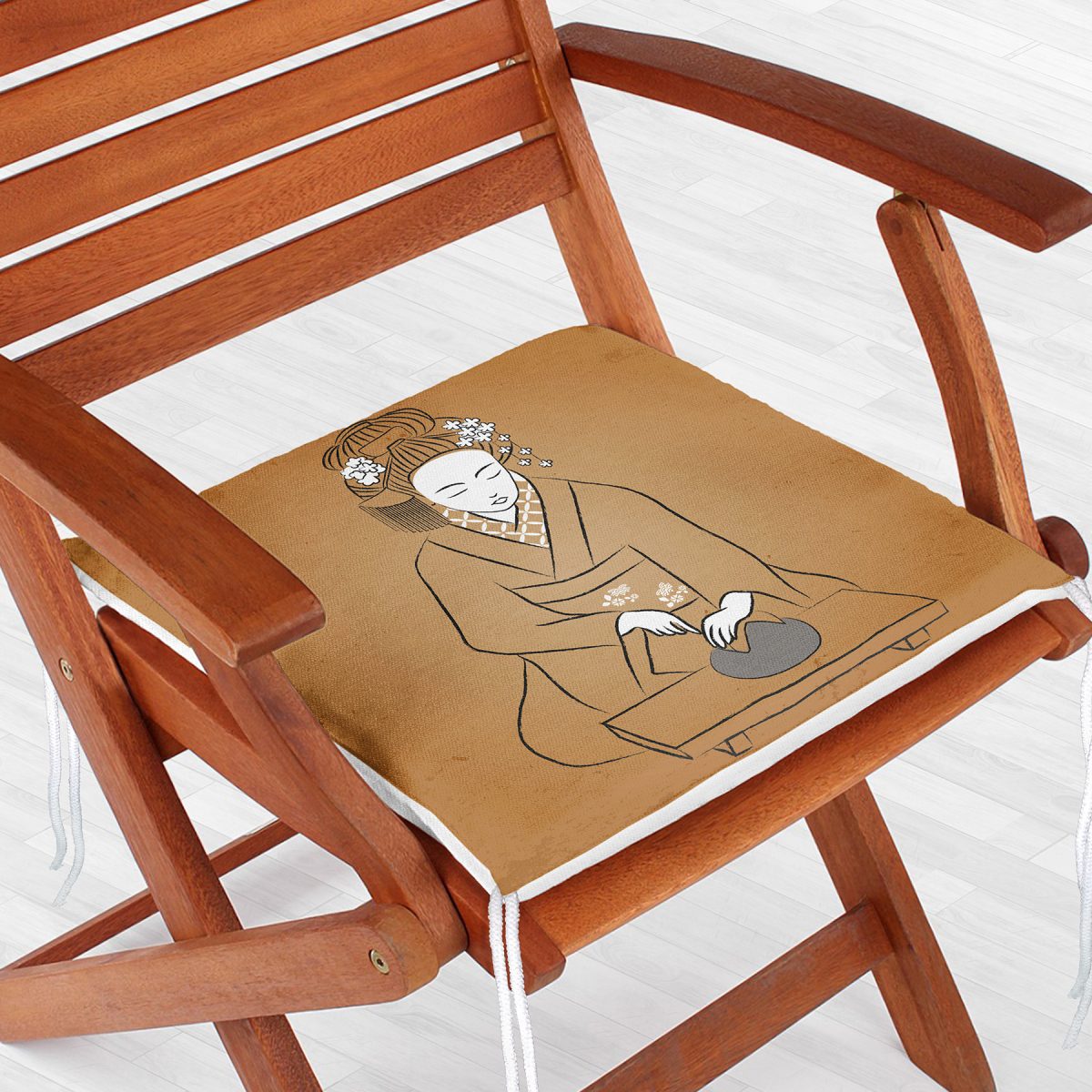 Realhomes Dijital Baskılı Özel Tasarım Dekoratif Modern Fermuarlı Sandalye Minderi Realhomes