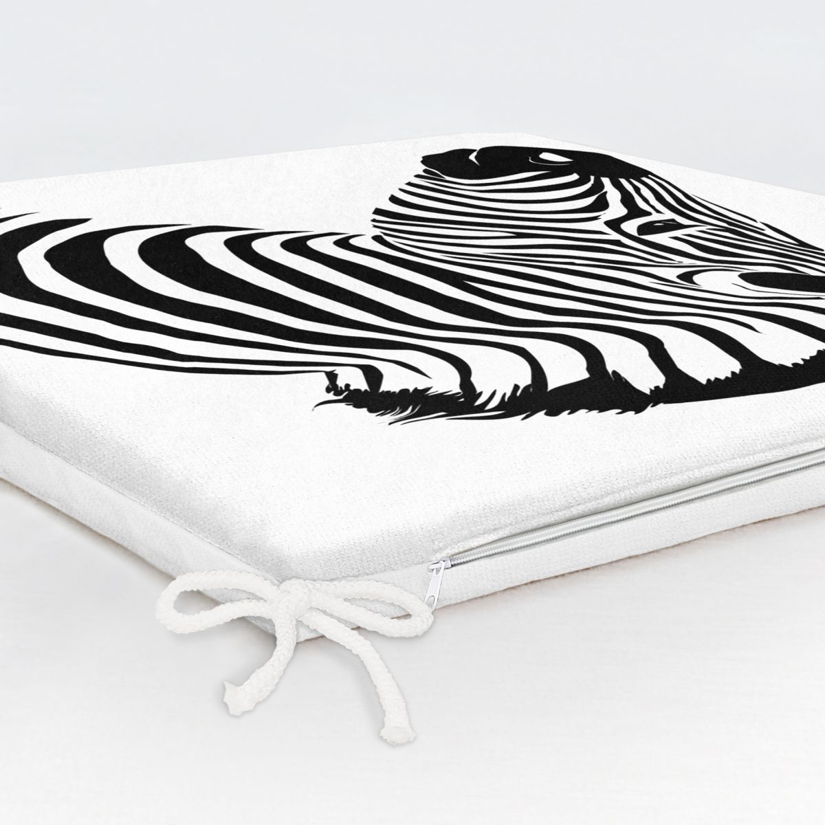 Zebra Desen Dekorati Kare Sandalye Minderi 40x40cm ermuarlı Realhomes