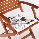 - Print - Realhomes  Realhomes Dekorati Kare Sandalye Minderi 40x40cm ermuarlı Realhomes