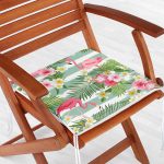 - Flamingo Background. Tropical Flowers Background. Vintage Seamle - Realhomes lamingo Desen Dekorati Kare Sandalye Minderi 40x40cm ermuarlı Realhomes