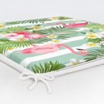 - Flamingo Background. Tropical Flowers Background. Vintage Seamle - Realhomes lamingo Desen Dekorati Kare Sandalye Minderi 40x40cm ermuarlı Realhomes