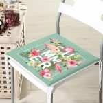 - Tropical Flowers Background. Summer Design. Vector. Flamingo Bac - Realhomes  lamingo Desen Dekorati Kare Sandalye Minderi 40x40cm ermuarlı Realhomes