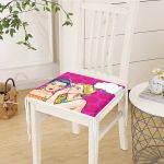 Pop Art Dekorati Kare Sandalye Minderi 40x40cm ermuarlı Realhomes