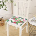 - Печать - Realhomes lamingo Desen Dekorati Kare Sandalye Minderi 40x40cm ermuarlı Realhomes