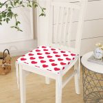 Kalp Desenli Dekorati Kare Sandalye Minderi 40x40cm ermuarlı Realhomes