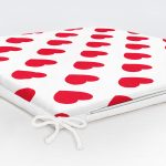 Kalp Desenli Dekorati Kare Sandalye Minderi 40x40cm ermuarlı Realhomes