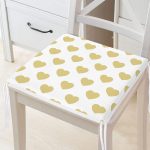 Kalp Desenli Dekorati Kare Sandalye Minderi 40x40cm ermuarlı Realhomes