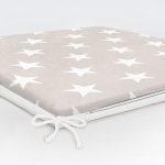 Yıldız Desenli Dekorati Kare Sandalye Minderi 40x40cm Fermuarlı Realhomes