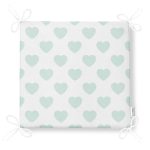 Kalp Desenli Dekorati Kare Sandalye Minderi 40x40cm ermuarlı Realhomes