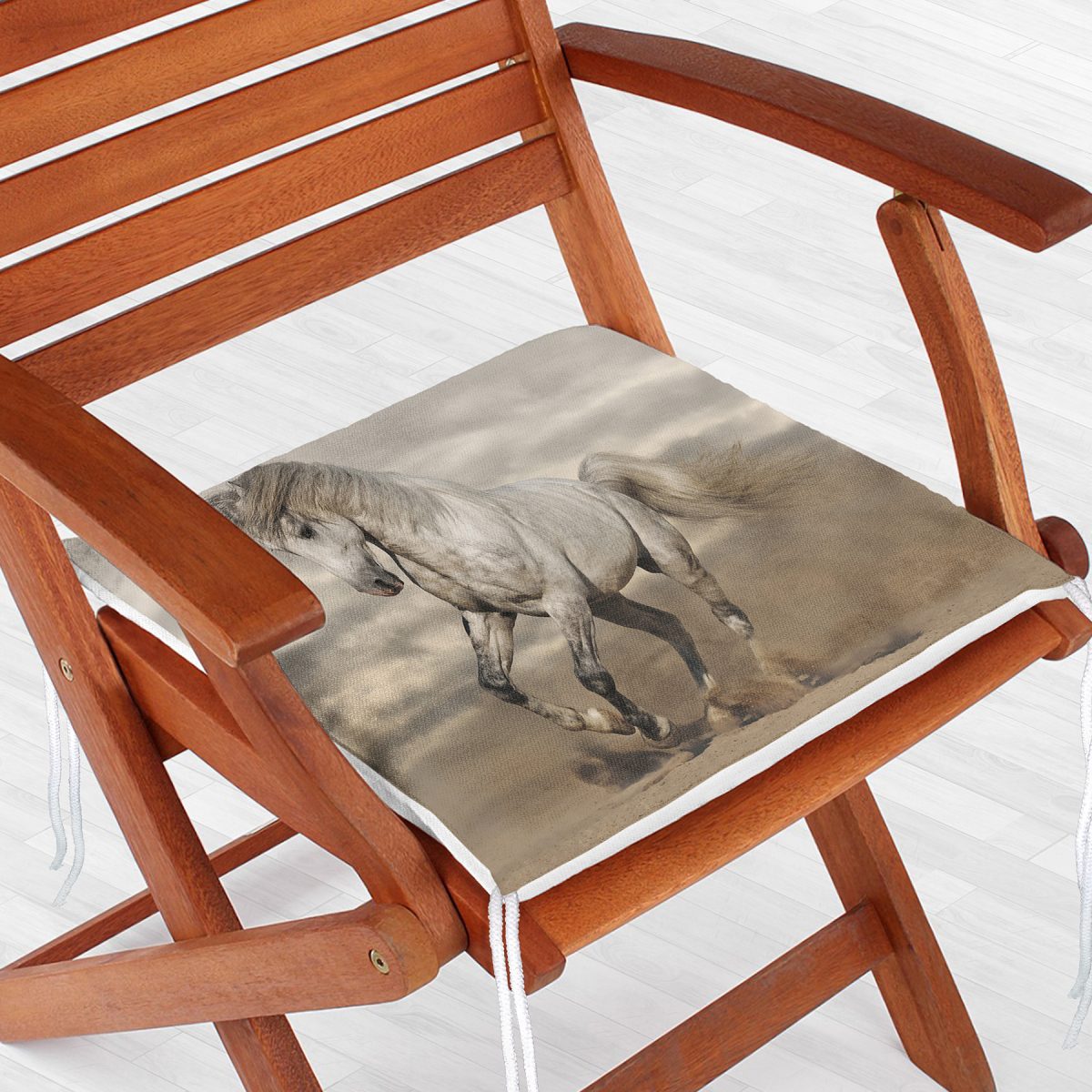 Modern At Desen Dekorati Kare Sandalye Minderi 40x40cm ermuarlı Realhomes