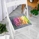 Yaprak Desenli Dekorati Kare Sandalye Minderi 40x40cm ermuarlı Realhomes