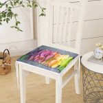 Yaprak Desenli Dekorati Kare Sandalye Minderi 40x40cm ermuarlı Realhomes