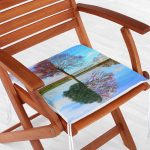 Çiçek Temalı Dekorati Kare Sandalye Minderi 40x40cm ermuarlı Realhomes