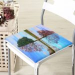 Çiçek Temalı Dekorati Kare Sandalye Minderi 40x40cm ermuarlı Realhomes