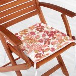 Yaprak Desenli Dekorati Kare Sandalye Minderi 40x40cm ermuarlı Realhomes