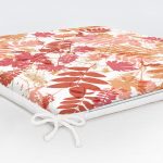 Yaprak Desenli Dekorati Kare Sandalye Minderi 40x40cm ermuarlı Realhomes