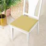 Hardal Renkli Dekorati Kare Sandalye Minderi 40x40cm ermuarlı Realhomes