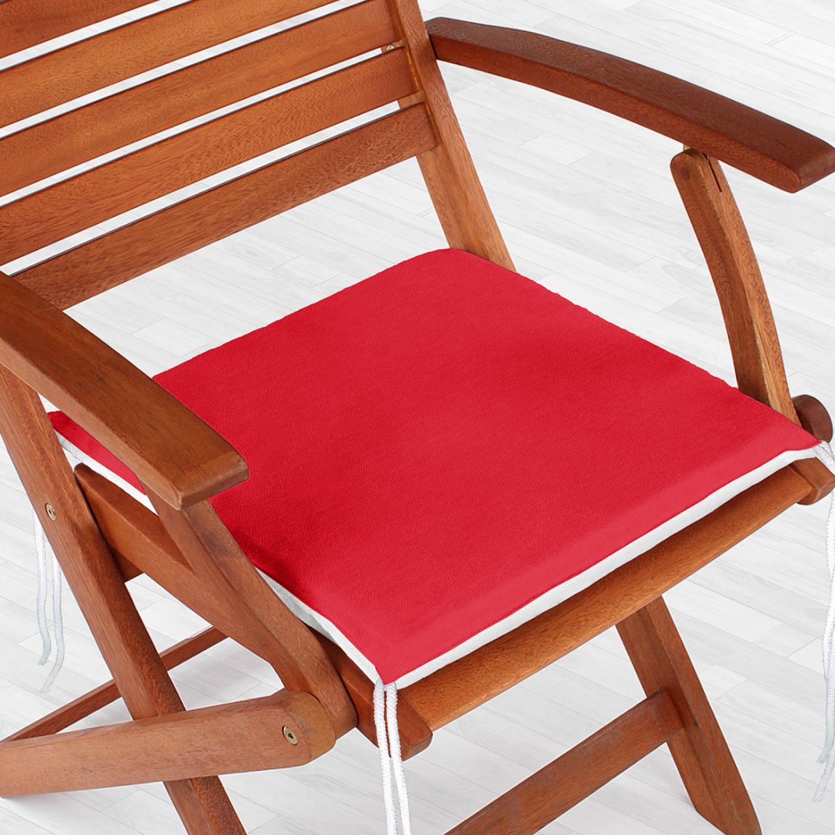 Kırmızı Renkli Dekorati Kare Sandalye Minderi 40x40cm Fermuarlı Realhomes