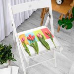 Çiçek Desenli Dekorati Kare Sandalye Minderi 40x40cm ermuarlı Realhomes