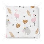 - Основные RGB - Realhomes Sevimli Flamingo ve Fil Desenli Özel Tasarım Dijital Baskılı Modern Fermuarlı Sandalye Minderi Realhomes