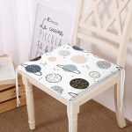 - Печать - Realhomes Gezegen Çizimli Özel Tasarım Dijital Baskılı Modern Fermuarlı Sandalye Minderi Realhomes