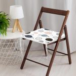 - Печать - Realhomes Gezegen Çizimli Özel Tasarım Dijital Baskılı Modern Fermuarlı Sandalye Minderi Realhomes