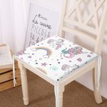 - Печать - Realhomes Unicorn ve Deniz Kızı Tasarımlı Dijital Baskılı Modern Fermuarlı Sandalye Minderi Realhomes