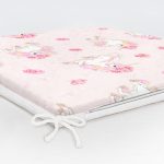 Pembe Zeminde Dişi Unicorn Tasarımlı Dijital Baskılı Modern Fermuarlı Sandalye Minderi Realhomes