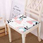 - Print - Realhomes Gökkuşağı Ve Panda Dijital Baskılı Özel Tasarım Modern Fermuarlı Sandalye Minderi Realhomes