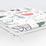 Bebek Desenli Sevimli Dinozorlar Dijital Baskılı Özel Tasarım Modern Fermuarlı Sandalye Minderi Realhomes