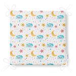 - Frm-1150-Gorsel-4 - Realhomes Gökyüzü Bulut Ve Yıldız Desenli Dijital Baskılı Özel Tasarım Modern Fermuarlı Sandalye Minderi Realhomes