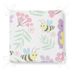 - Print bee bear - Realhomes Sevimli Arı Desenli Dijital Baskılı Özel Tasarım Modern Fermuarlı Sandalye Minderi Realhomes