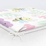 - Print bee bear - Realhomes Sevimli Arı Desenli Dijital Baskılı Özel Tasarım Modern Fermuarlı Sandalye Minderi Realhomes