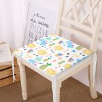 - Frm-1203-Gorsel - Realhomes Sevimli Dinozor Temalı Dijital Baskılı Özel Tasarım Modern Fermuarlı Sandalye Minderi Realhomes