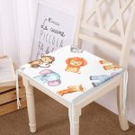 Şirin Mutlu Orman Hayvanları Dijital Baskılı Özel Tasarım Modern Fermuarlı Sandalye Minderi Realhomes