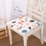 - Print - Realhomes Orman Hayvanları Motifli Dijital Baskılı Özel Tasarım Modern Fermuarlı Sandalye Minderi Realhomes